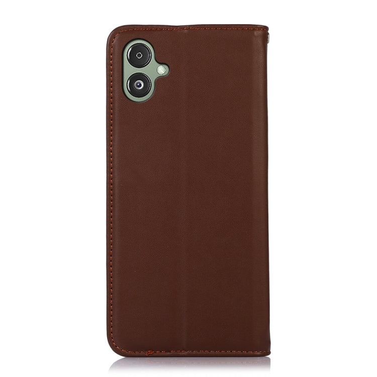 For Samsung Galaxy F14 5G KHAZNEH Nappa Top Layer Cowhide Leather Phone Case(Brown) by buy2fix