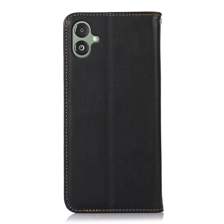 For Samsung Galaxy F14 5G KHAZNEH Nappa Top Layer Cowhide Leather Phone Case(Black) by buy2fix