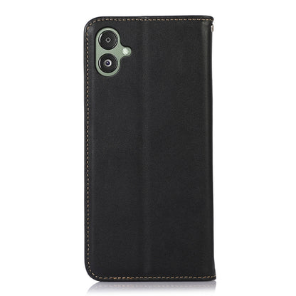 For Samsung Galaxy F14 5G KHAZNEH Nappa Top Layer Cowhide Leather Phone Case(Black) by buy2fix