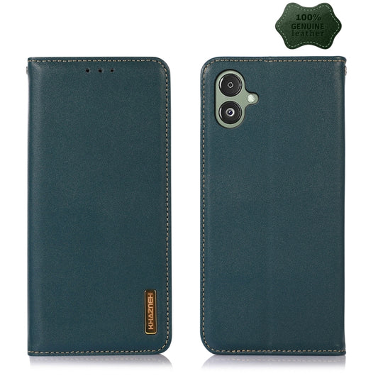 For Samsung Galaxy F14 5G KHAZNEH Nappa Top Layer Cowhide Leather Phone Case(Green)