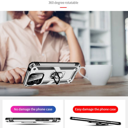 For Xiaomi Redmi 12C / 11A Shockproof TPU + PC Phone Case with Holder(Silver) by buy2fix