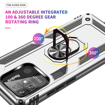 For Xiaomi Redmi 12C / 11A Shockproof TPU + PC Phone Case with Holder(Silver) by buy2fix