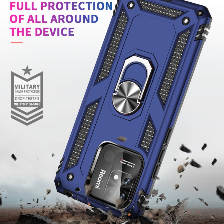 For Xiaomi Redmi 12C / 11A Shockproof TPU + PC Phone Case with Holder(Blue) by buy2fix