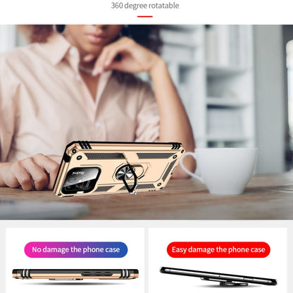 For Xiaomi Redmi 12C / 11A Shockproof TPU + PC Phone Case with Holder(Gold) - Xiaomi Cases by buy2fix | Online Shopping UK | buy2fix