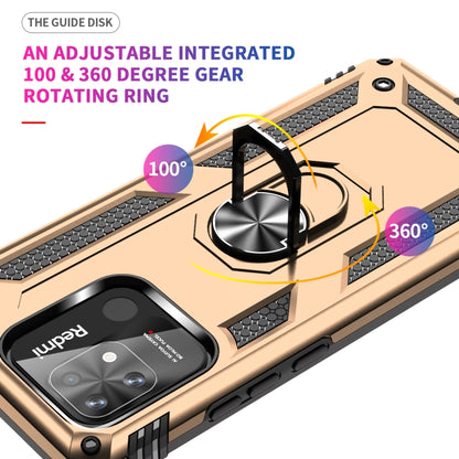 For Xiaomi Redmi 12C / 11A Shockproof TPU + PC Phone Case with Holder(Gold) - Xiaomi Cases by buy2fix | Online Shopping UK | buy2fix