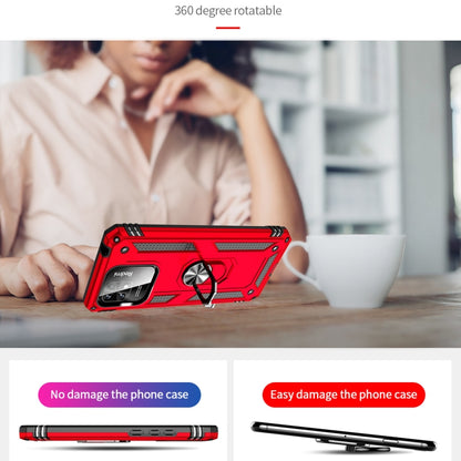 For Xiaomi Redmi 12C / 11A Shockproof TPU + PC Phone Case with Holder(Red) by buy2fix