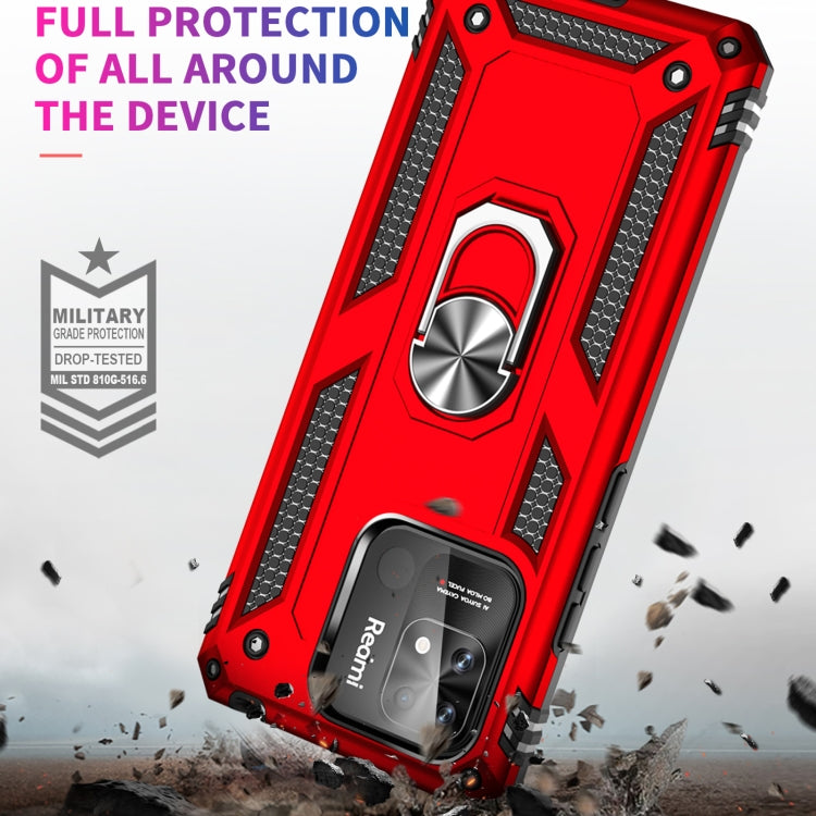 For Xiaomi Redmi 12C / 11A Shockproof TPU + PC Phone Case with Holder(Red) by buy2fix