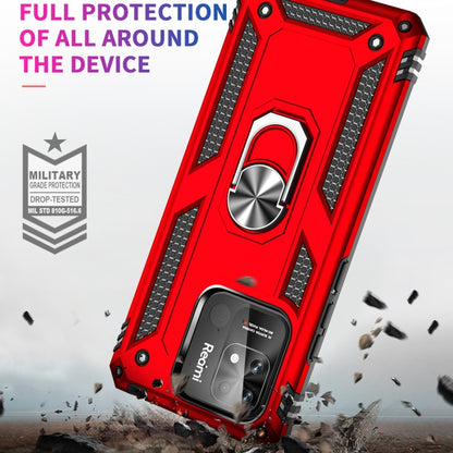 For Xiaomi Redmi 12C / 11A Shockproof TPU + PC Phone Case with Holder(Red) by buy2fix