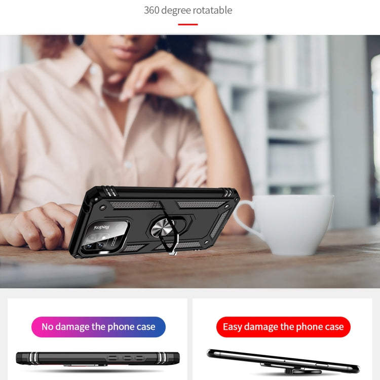 For Xiaomi Redmi 12C / 11A Shockproof TPU + PC Phone Case with Holder(Black) by buy2fix