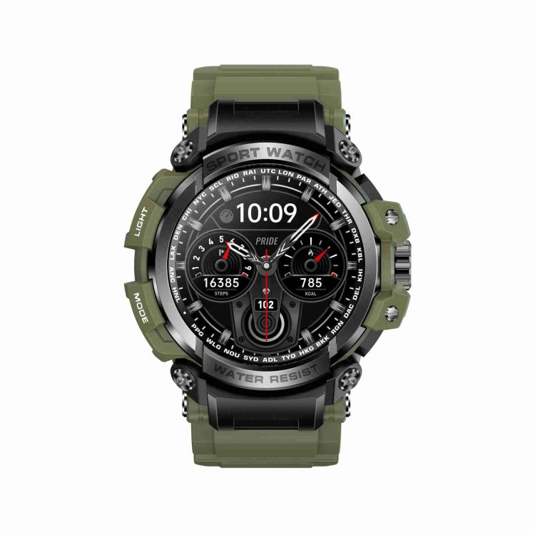 LC16 1.32 inch IP68 Waterproof Sports Outdoor Sport Smart Watch, Support Bluetooth Calling / Heart Rate Monitoring(Green) by buy2fix