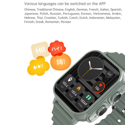 N22 2 in 1 1.96 inch HD Display Sport Bluetooth Call Earphone Smart Watch(Black) by buy2fix