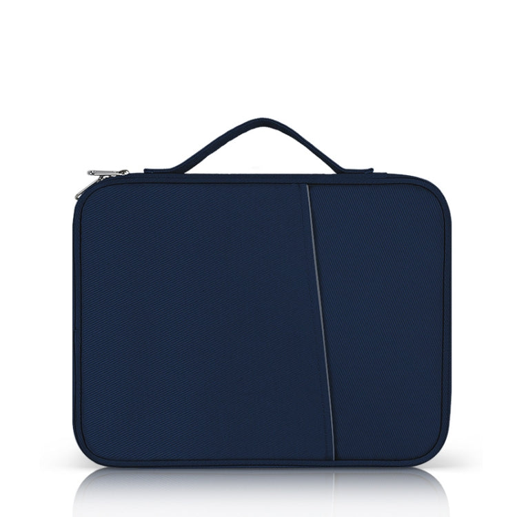 For 12.9-13 inch Laptop Portable Cloth Texture Leather Bag(Blue) by buy2fix