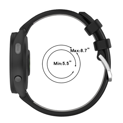 For Garmin Forerunner 265S 18mm Sports Two-Color Steel Buckle Silicone Watch Band(Starlight+Black) - Watch Bands by buy2fix | Online Shopping UK | buy2fix