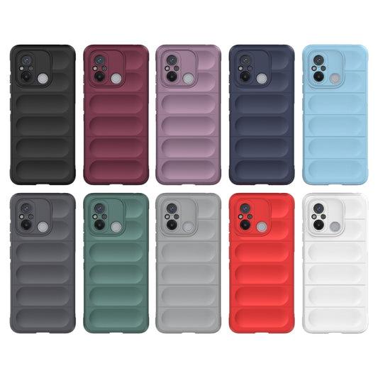 For Xiaomi Redmi 12C Magic Shield TPU + Flannel Phone Case(White) - Xiaomi Cases by buy2fix | Online Shopping UK | buy2fix