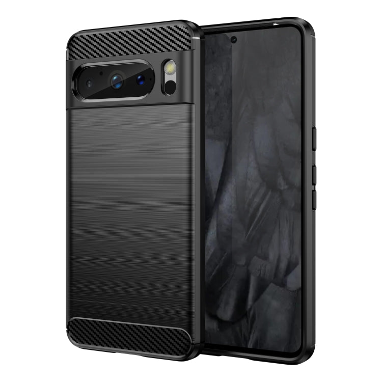 For Google Pixel 8 Pro Carbon Fiber Brushed Texture TPU Case(Black) by buy2fix