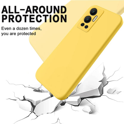 For Infinix Hot 12 Pure Color Liquid Silicone Shockproof Phone Case(Yellow) - Infinix Cases by buy2fix | Online Shopping UK | buy2fix