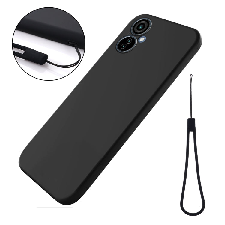 For Tecno Camon 19 Neo Pure Color Liquid Silicone Shockproof Phone Case(Black) by buy2fix