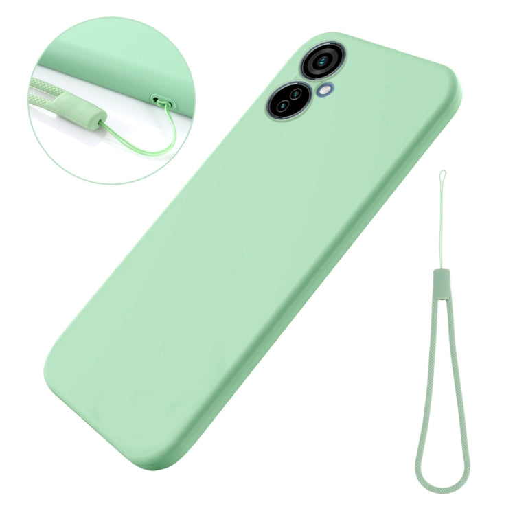 For Tecno Camon 19 Neo Pure Color Liquid Silicone Shockproof Phone Case(Green) by buy2fix