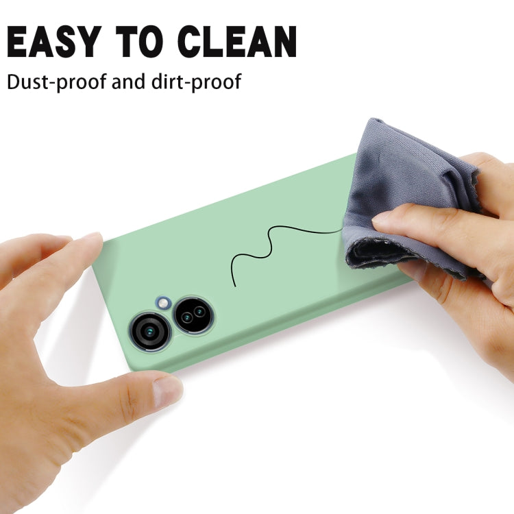 For Tecno Camon 19 Neo Pure Color Liquid Silicone Shockproof Phone Case(Green) by buy2fix