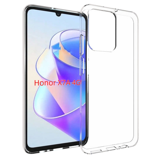 Pour Honor X7a 4G Coque de téléphone en TPU à texture imperméable (transparente)