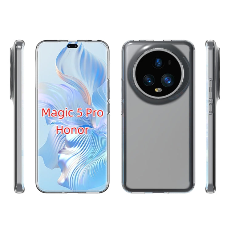 For Honor Magic5 Pro Waterproof Texture TPU Phone Case(Transparent) by buy2fix