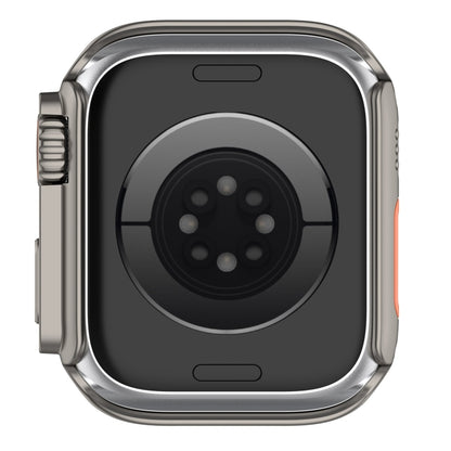 For Apple Watch Series 9 / 8 / 7 45mm Tempered Film + PC Integrated Watch Protective Case(Titanium Steel) - Watch Cases by buy2fix | Online Shopping UK | buy2fix