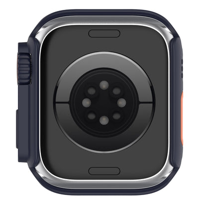 For Apple Watch Series 9 / 8 / 7 45mm Tempered Film + PC Integrated Watch Protective Case(Midnight Blue) by buy2fix