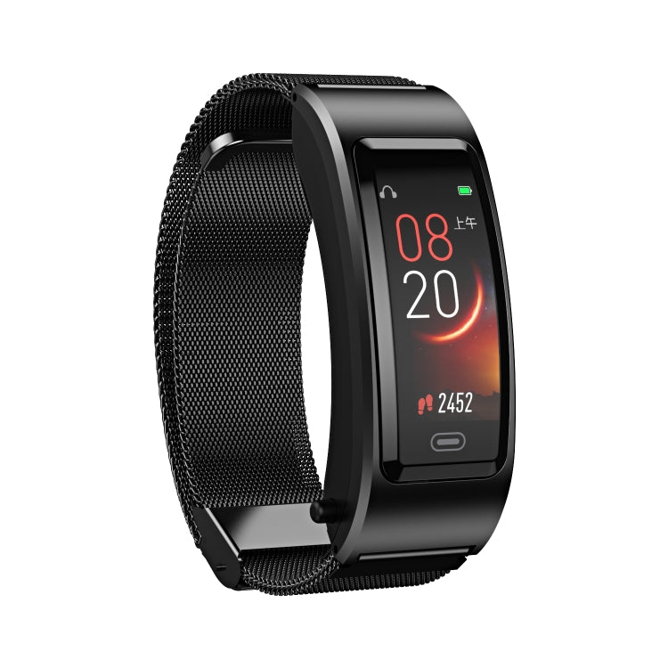 B7 Bluetooth Earphone Smart Bracelet, Support Sleep Monitoring / Blood Oxygen Monitoring / Heart Rate Monitoring(Black + Black Steel Chain) by buy2fix