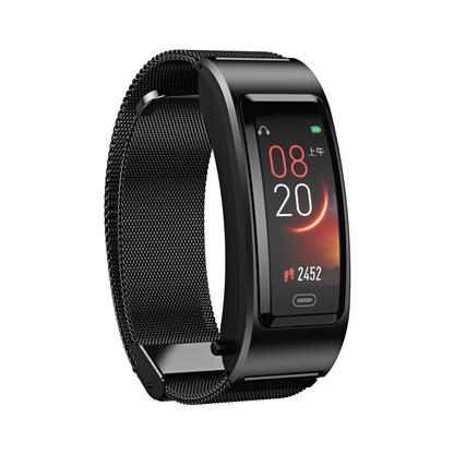 B7 Bluetooth Earphone Smart Bracelet, Support Sleep Monitoring / Blood Oxygen Monitoring / Heart Rate Monitoring(Black + Black Steel Chain) by buy2fix