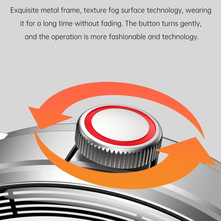 R6 1.32 inch Round Screen 2 in 1 Bluetooth Earphone Smart Watch, Support Bluetooth Call / Health Monitoring(Black Leather Strap) by buy2fix