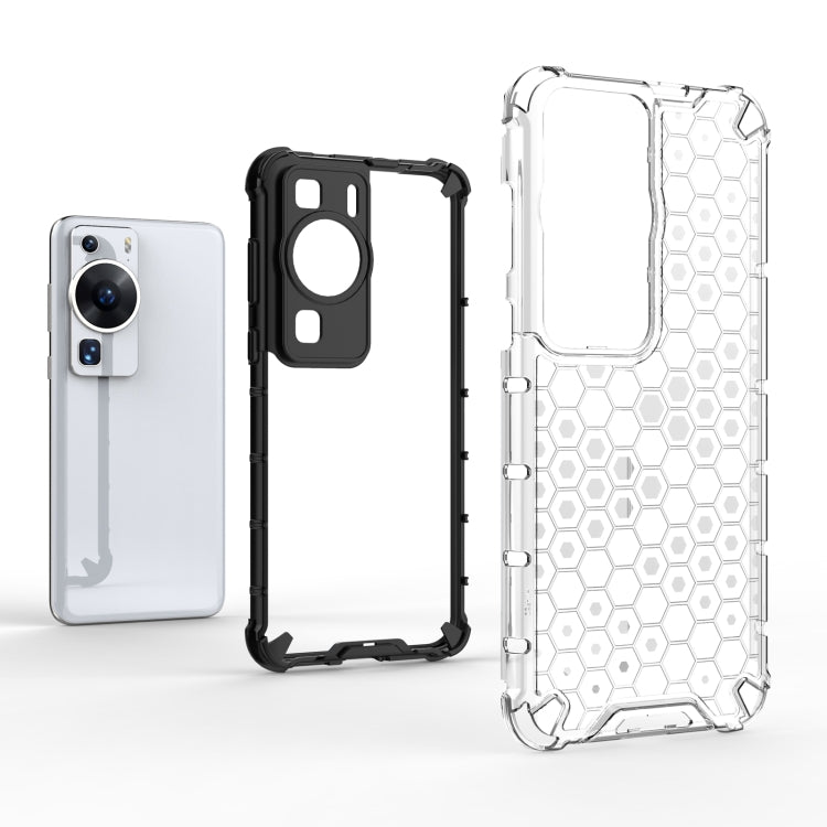For Huawei P60 / P60 Pro Honeycomb Phone Case(White) - Huawei Cases by buy2fix | Online Shopping UK | buy2fix