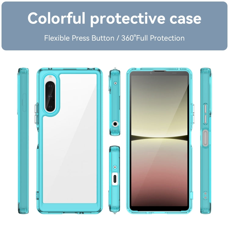 For Sony Xperia 10 V Colorful Series Acrylic + TPU Phone Case(Transparent Blue) by buy2fix