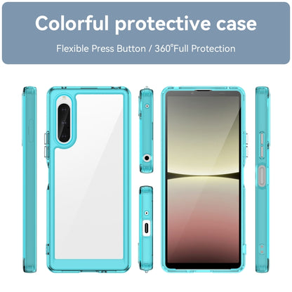 For Sony Xperia 10 V Colorful Series Acrylic + TPU Phone Case(Transparent Blue) by buy2fix
