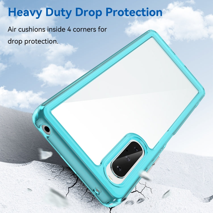 For Sony Xperia 10 V Colorful Series Acrylic + TPU Phone Case(Transparent Blue) by buy2fix