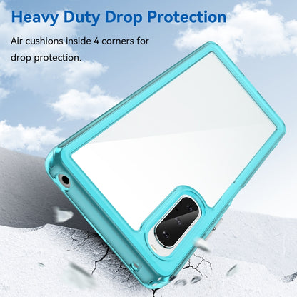 For Sony Xperia 10 V Colorful Series Acrylic + TPU Phone Case(Transparent Blue) by buy2fix