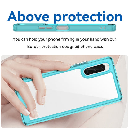 For Sony Xperia 10 V Colorful Series Acrylic + TPU Phone Case(Transparent Blue) by buy2fix
