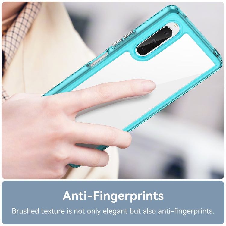 For Sony Xperia 10 V Colorful Series Acrylic + TPU Phone Case(Transparent Blue) by buy2fix