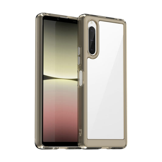 For Sony Xperia 10 V Colorful Series Acrylic + TPU Phone Case(Transparent Grey) by buy2fix