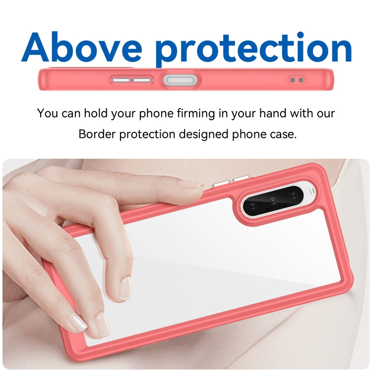 For Sony Xperia 10 V Colorful Series Acrylic + TPU Phone Case(Red) by buy2fix