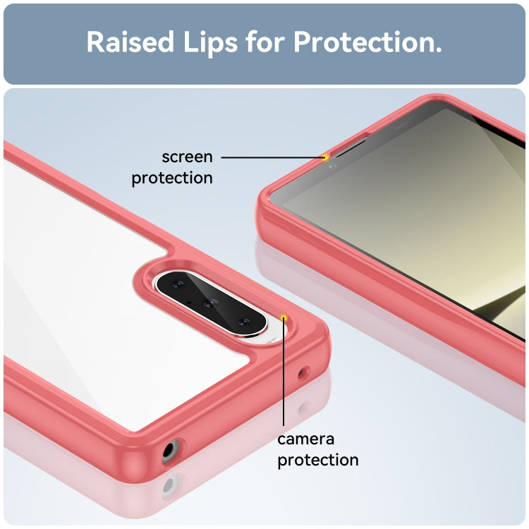 For Sony Xperia 10 V Colorful Series Acrylic + TPU Phone Case(Red) by buy2fix