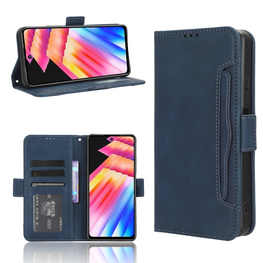 For Infinix Hot 30 4G X6831 Skin Feel Calf Texture Card Slots Leather Phone Case(Blue) - Infinix Cases by buy2fix | Online Shopping UK | buy2fix