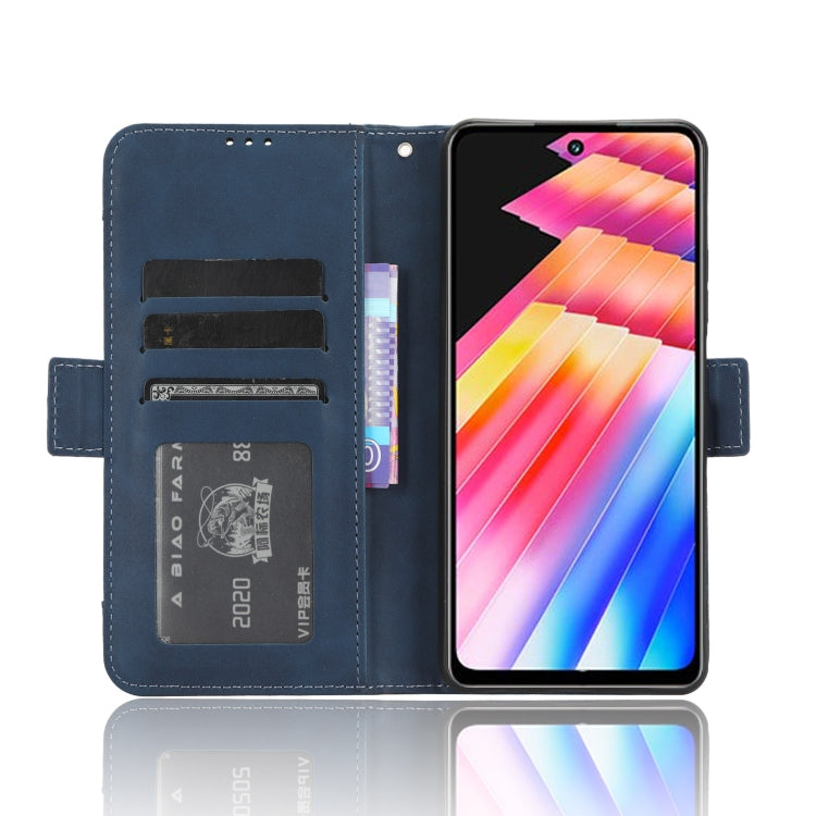 For Infinix Hot 30 4G X6831 Skin Feel Calf Texture Card Slots Leather Phone Case(Blue) - Infinix Cases by buy2fix | Online Shopping UK | buy2fix