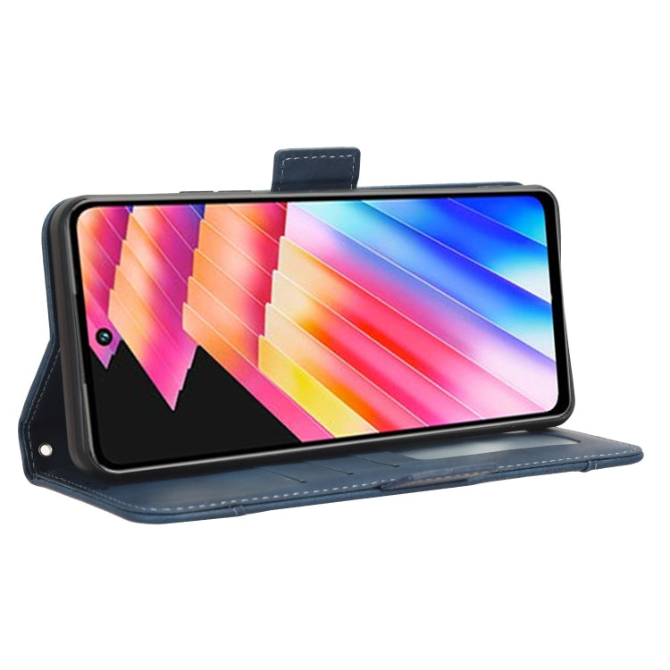 For Infinix Hot 30 4G X6831 Skin Feel Calf Texture Card Slots Leather Phone Case(Blue) - Infinix Cases by buy2fix | Online Shopping UK | buy2fix