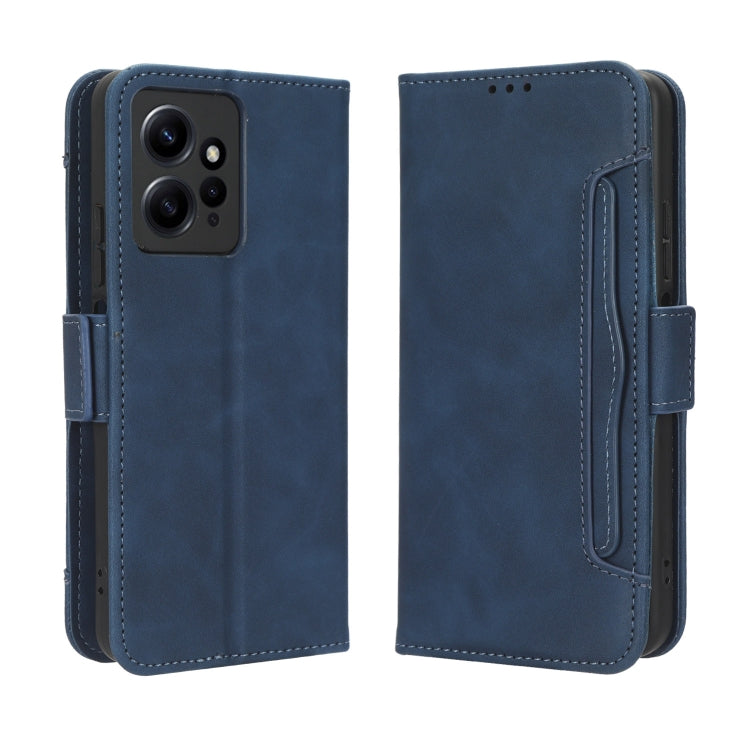 For Xiaomi Redmi Note 12 4G Global Skin Feel Calf Texture Card Slots Leather Phone Case(Blue) by buy2fix