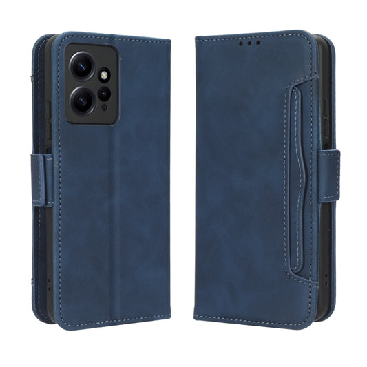 For Xiaomi Redmi Note 12 4G Global Skin Feel Calf Texture Card Slots Leather Phone Case(Blue) by buy2fix