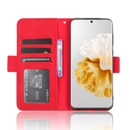 For Huawei P60 / P60 Pro Skin Feel Calf Texture Card Slots Leather Phone Case(Red) - Huawei Cases by buy2fix | Online Shopping UK | buy2fix