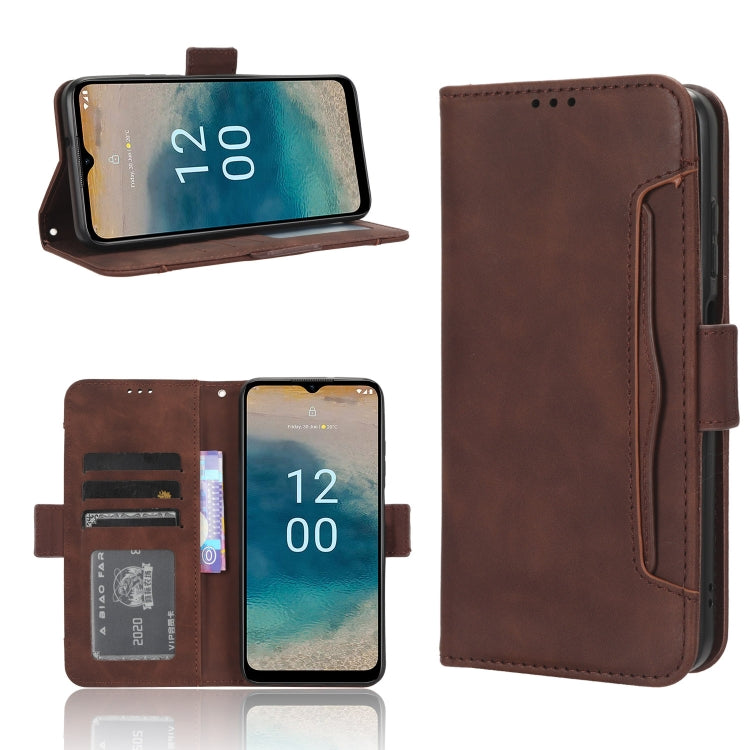 For Nokia G22 4G Skin Feel Calf Texture Card Slots Leather Phone Case(Brown) by buy2fix