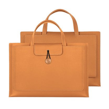 15-16 inch Universal Elastic Thread Button Portable Laptop Inner Bag(Brown) by buy2fix