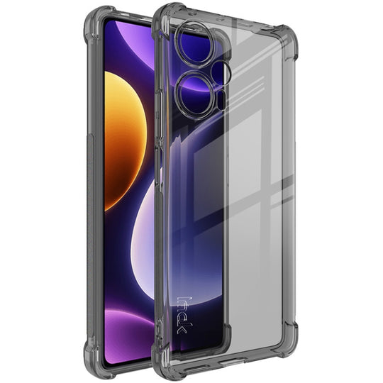 Pour Xiaomi Redmi Note 12 Turbo 5G/Poco F5 5G Imak Étui de téléphone en TPU avec airbag antichoc (noir transparent)