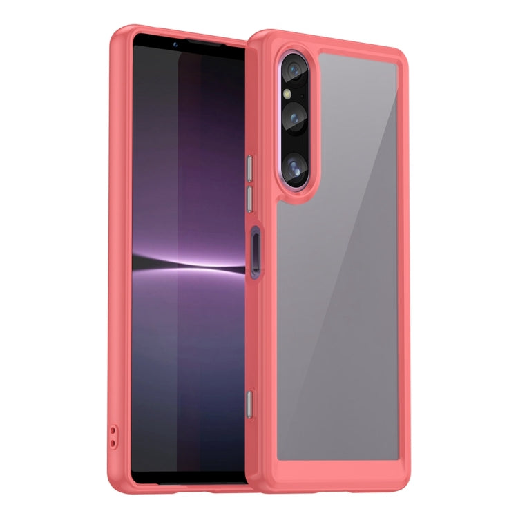 For Sony Xperia 1 V Colorful Series Acrylic + TPU Phone Case(Red) by buy2fix